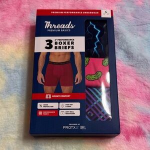5/$25 Large Threads Premium Boxer Briefs Pickle boxers!